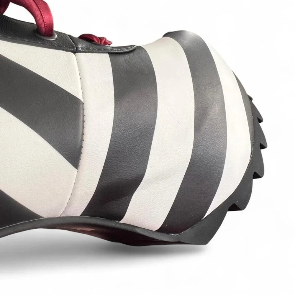 Killstar Lost Vegas striped boots US size 6 New flawed goth punk - Picture 6 of 8